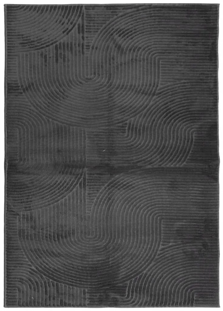 IZA antracit rövid szálú skandináv stílusú szőnyeg 240 x 340 cm