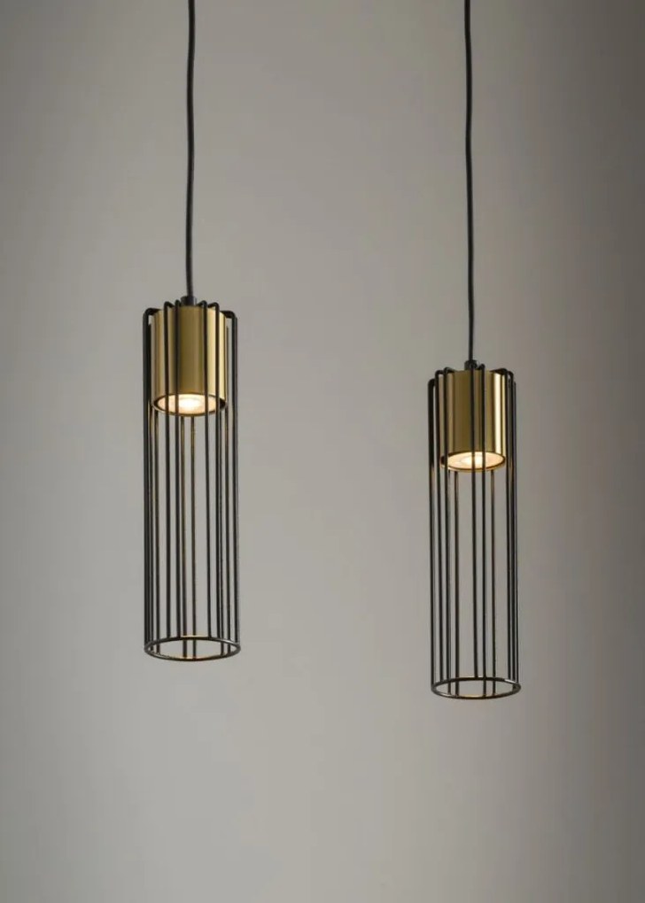 SIGMA LIGHTING 33452 FOBIA Többágú Függesztett Lámpa Fekete, Arany GU10 IP20