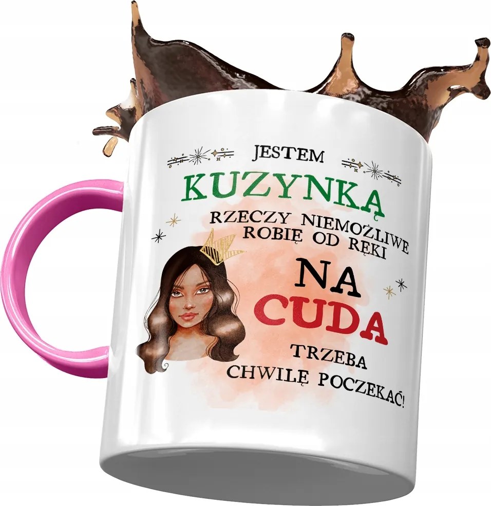 Rózsaszín Bögre Unokatestvérnek Születésnapra Ajándék Nyomtatott Fotóval