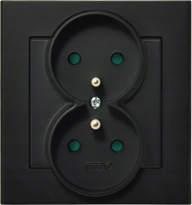 Ospel Sonata fekete dupla aljzat (+0) GP-2RZP/33 rekeszekkel