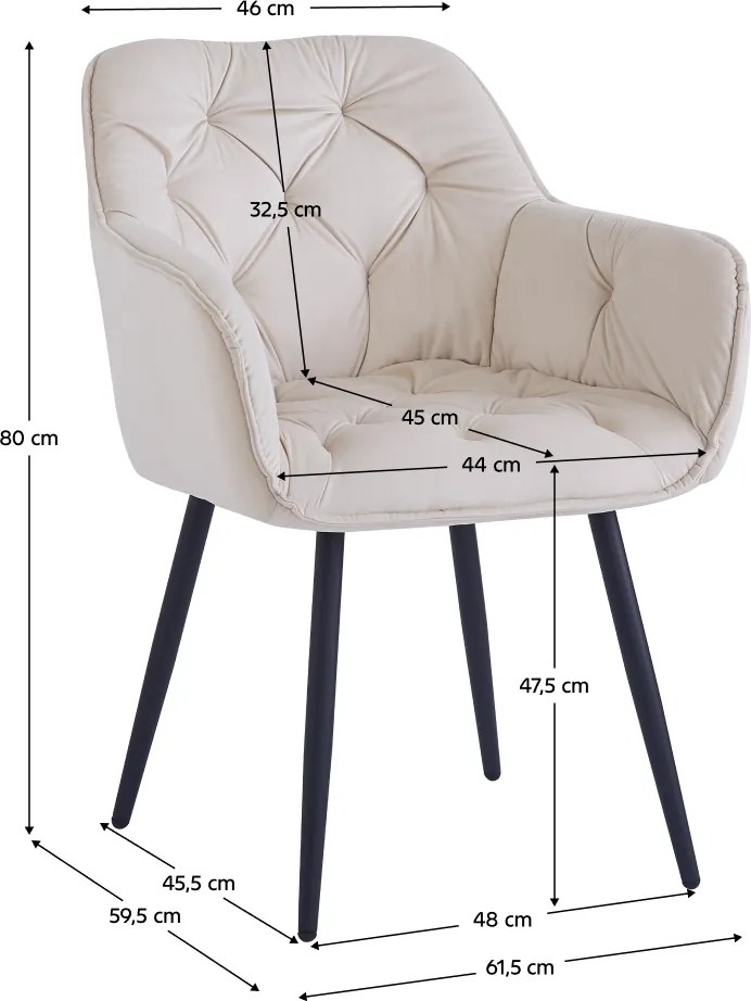 Dizájnos fotel, bézs Velvet szövet, FEDRIS NEW