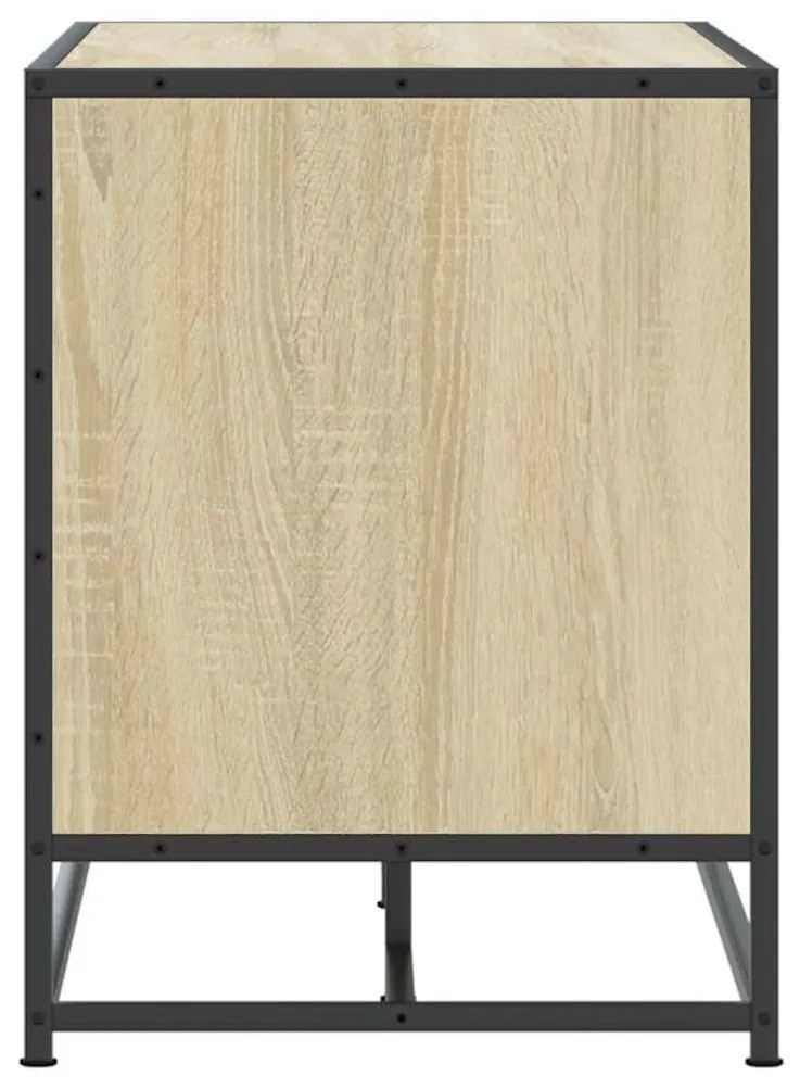 cipőpad Sonoma tölgy 100x40x53,5 cm Gépi fa és fém
