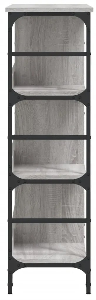 szürke sonoma színű szerelt fa tálalószekrény 102x32x103,5 cm