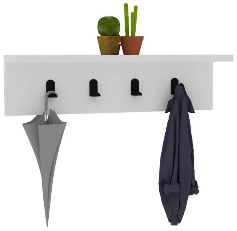 Fali akasztó AYLA 14,5x60 cm fehér