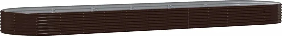vidaXL barna horganyzott acél kerti magaságyás 523x140x36 cm