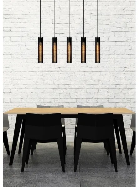 Lucide 73406/05/30 - Csillár zsinóron LIONEL 5xE27/60W/230V