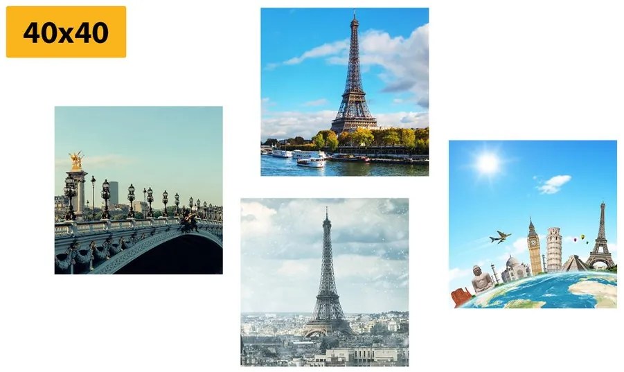 Képszett kilátás a párizsi Eiffel-toronyra