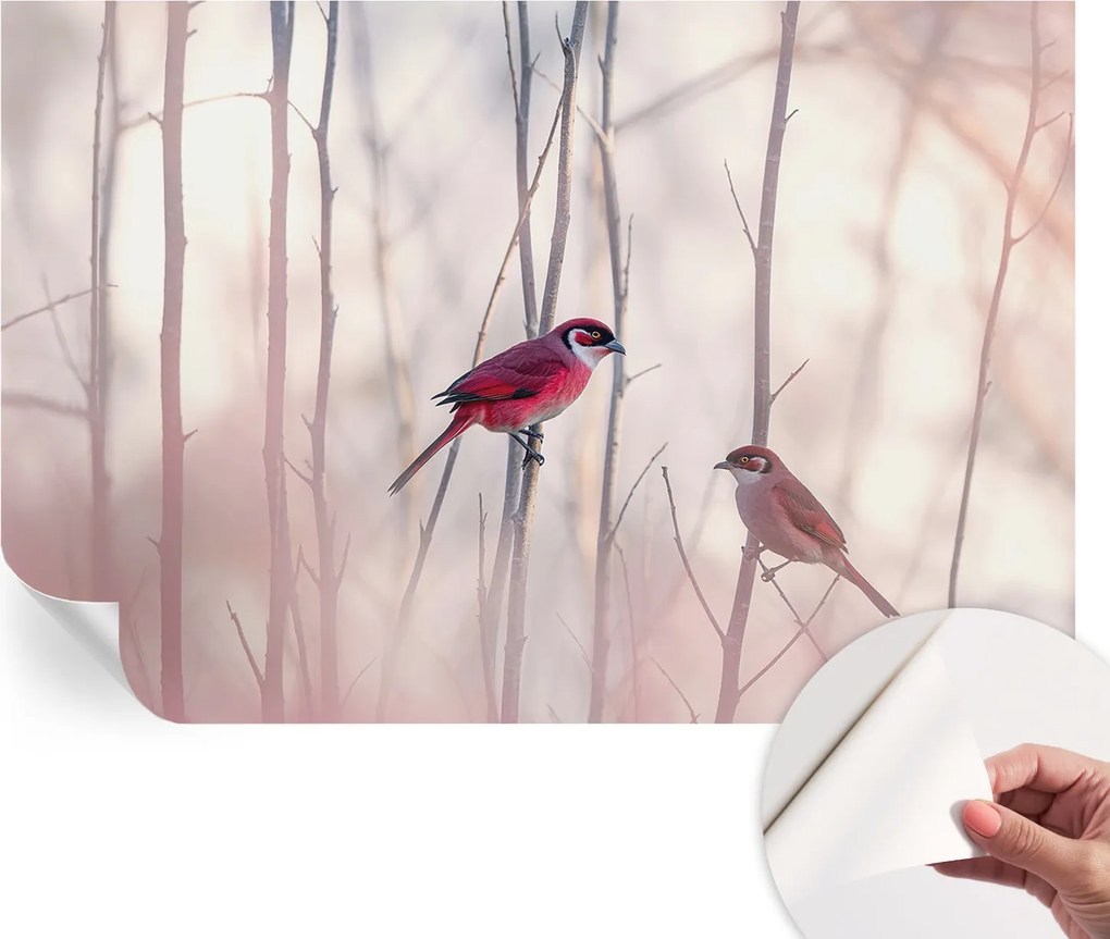 Dekoratív öntapadós fotótapéta Hálószobába Madárpár 104x70 cm