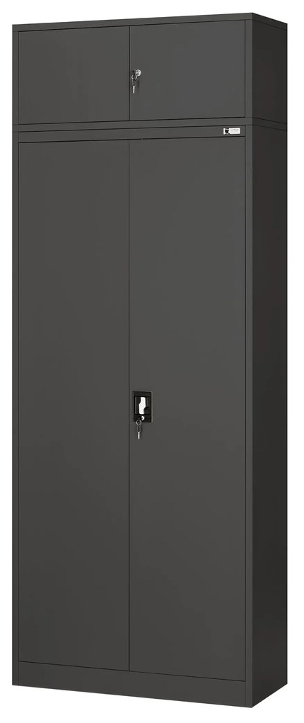 Felsőszekrény iratszekrényre EWA, 900 x 380 x 400 mm, antracit