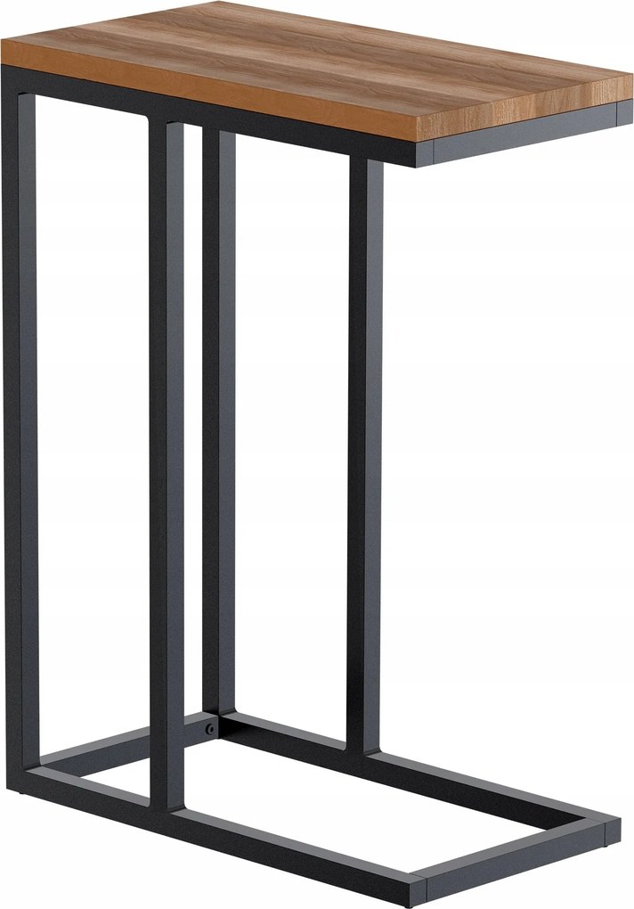 Manteo oldalasztal 46x25x63 cm fekete fa