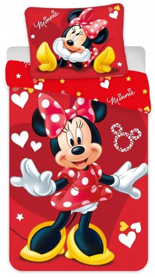 Disney Minnie ovis ágyneműhuzat piros 100x135cm 40x60cm