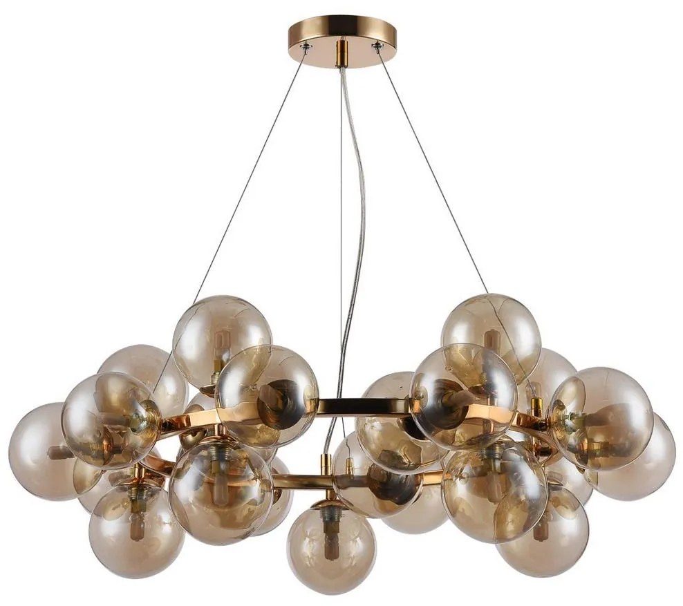 ITALUX PND-5252-25-GD-CGN - Csillár zsinóron CABELLA 25xG9/28W/230V