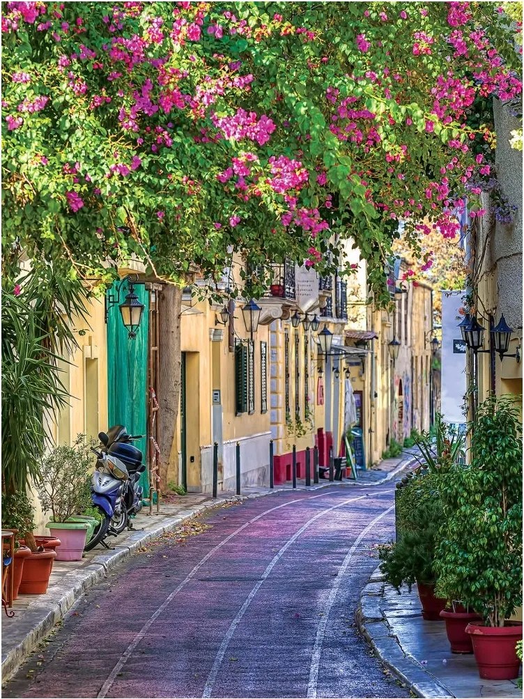 Fotótapéta Utca a virágokban Európai Elegancia és nyugalom 206x275 +ragasztó