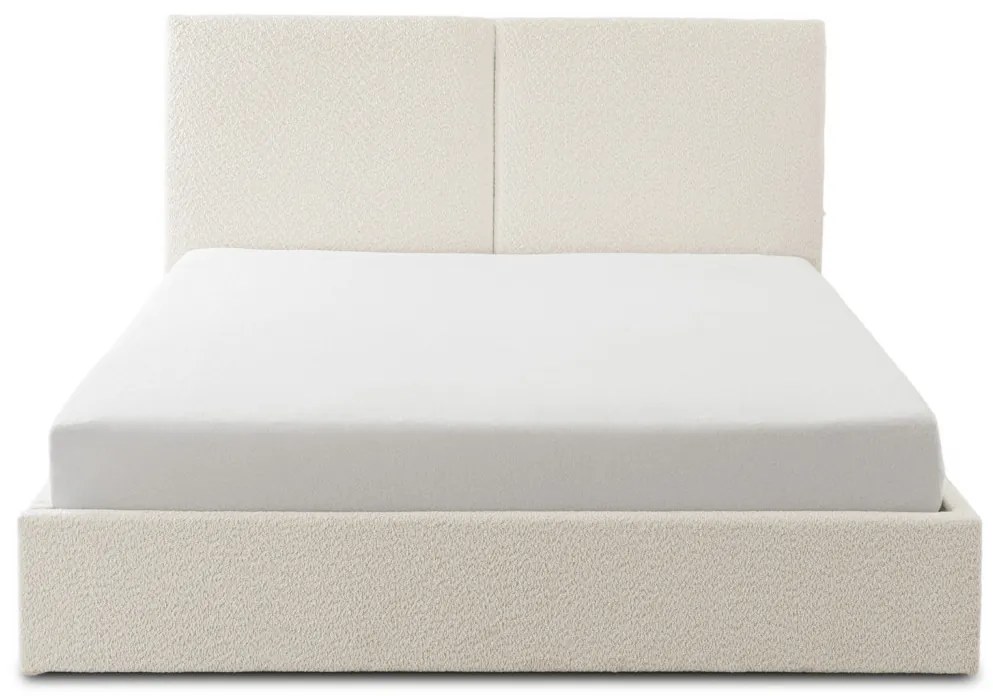 Krém Bouclé Franciaágy Ágyneműtartóval. 140x200 MARSYLIA