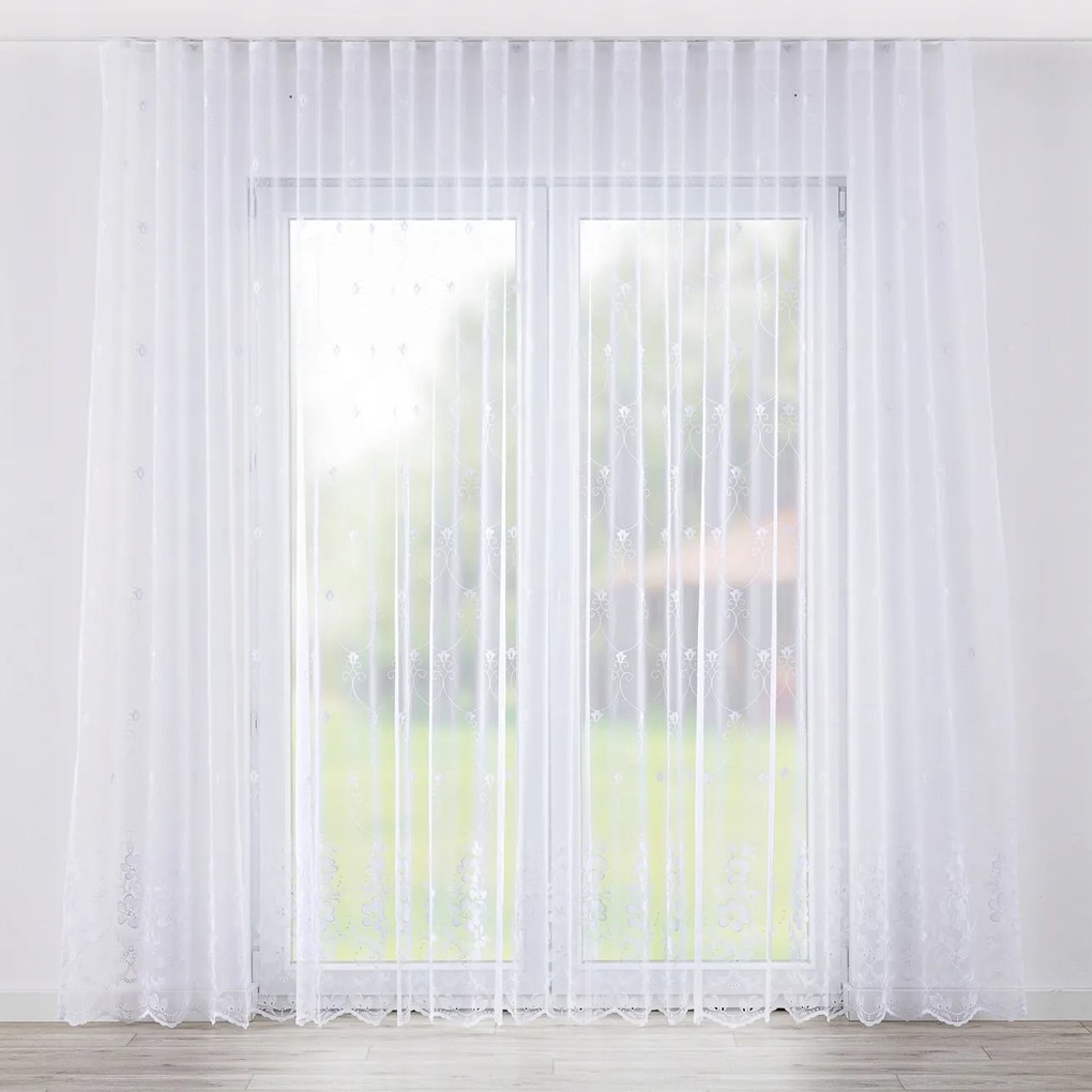 Kész szalagfüggöny wave fátyol 300x245cm fehér