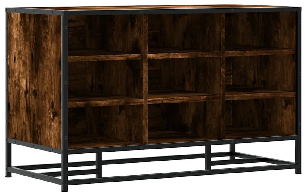 cipőpad füstölt tölgy 84x40x53,5 cm fából és fémből készült