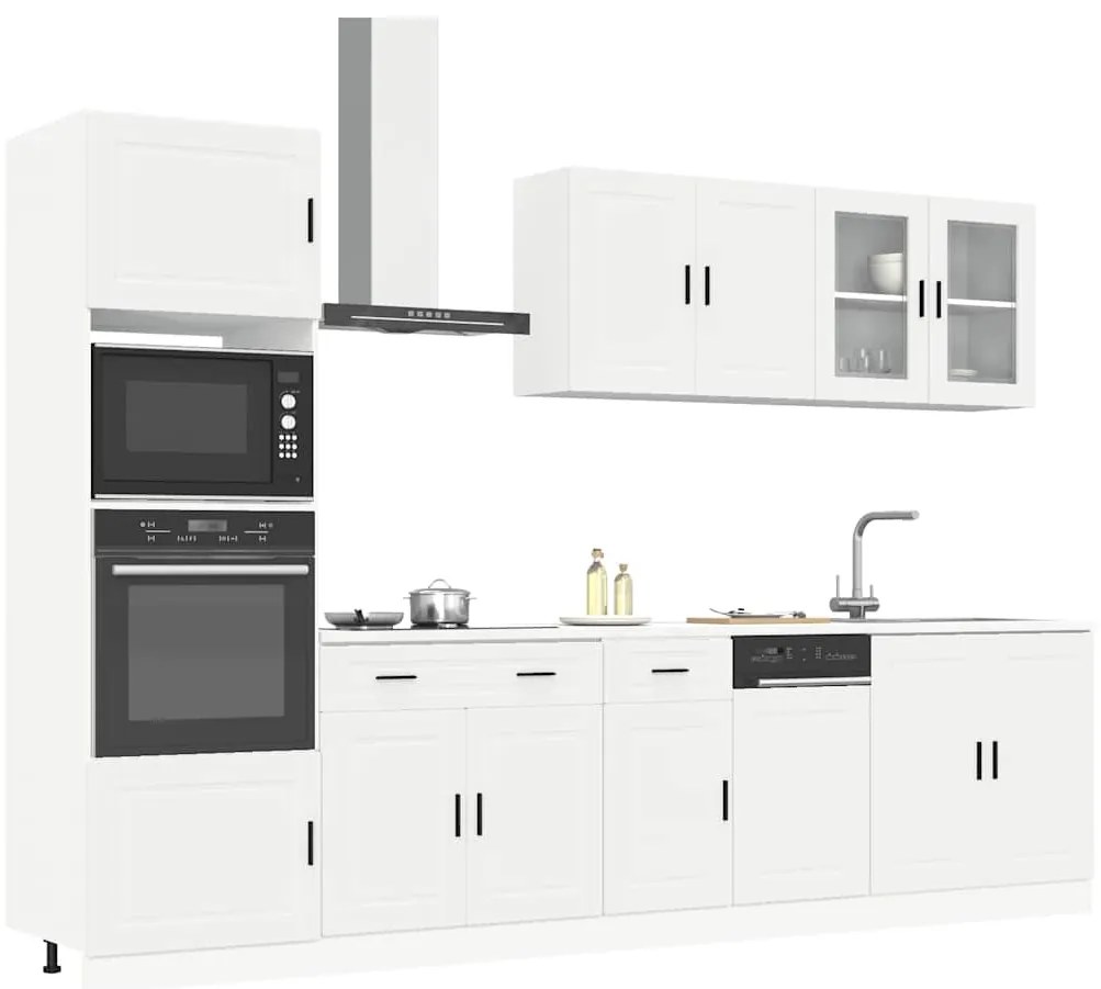 7 darabos konyhaszekrény szett Porto&quot; Fehér színű műfa&quot;