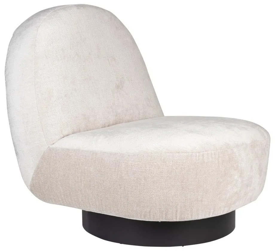 Krémszínű bársony fotel Eden – Zuiver