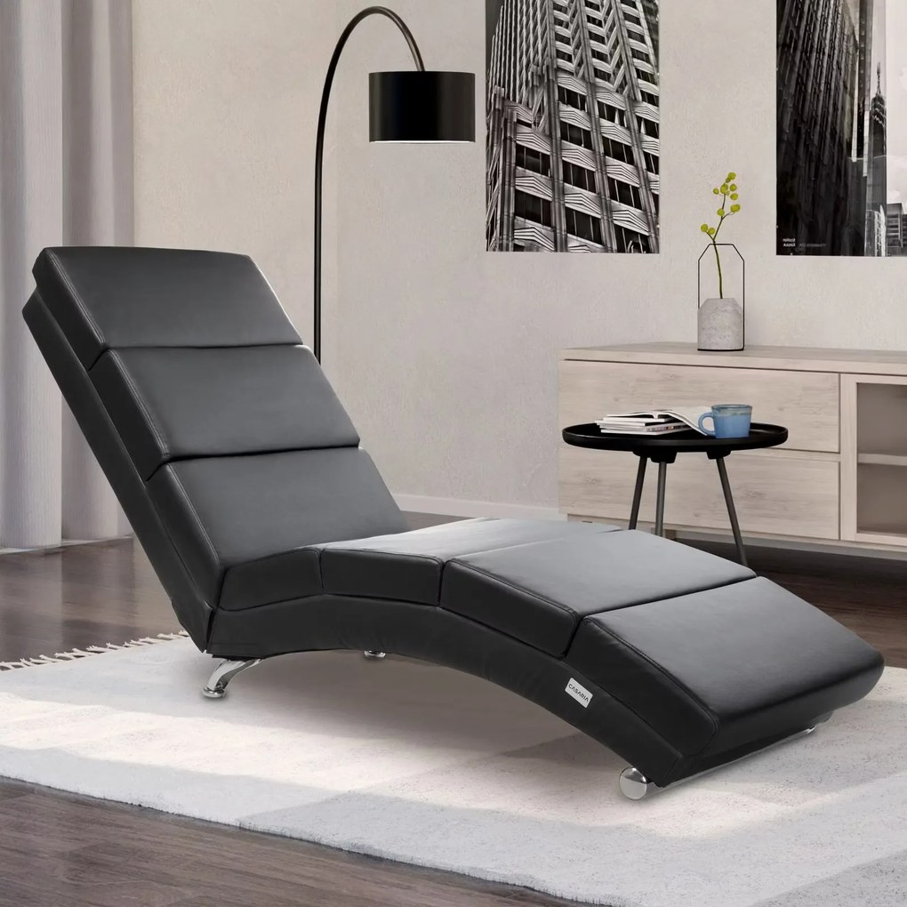 Casaria® London napozóágy - fekete