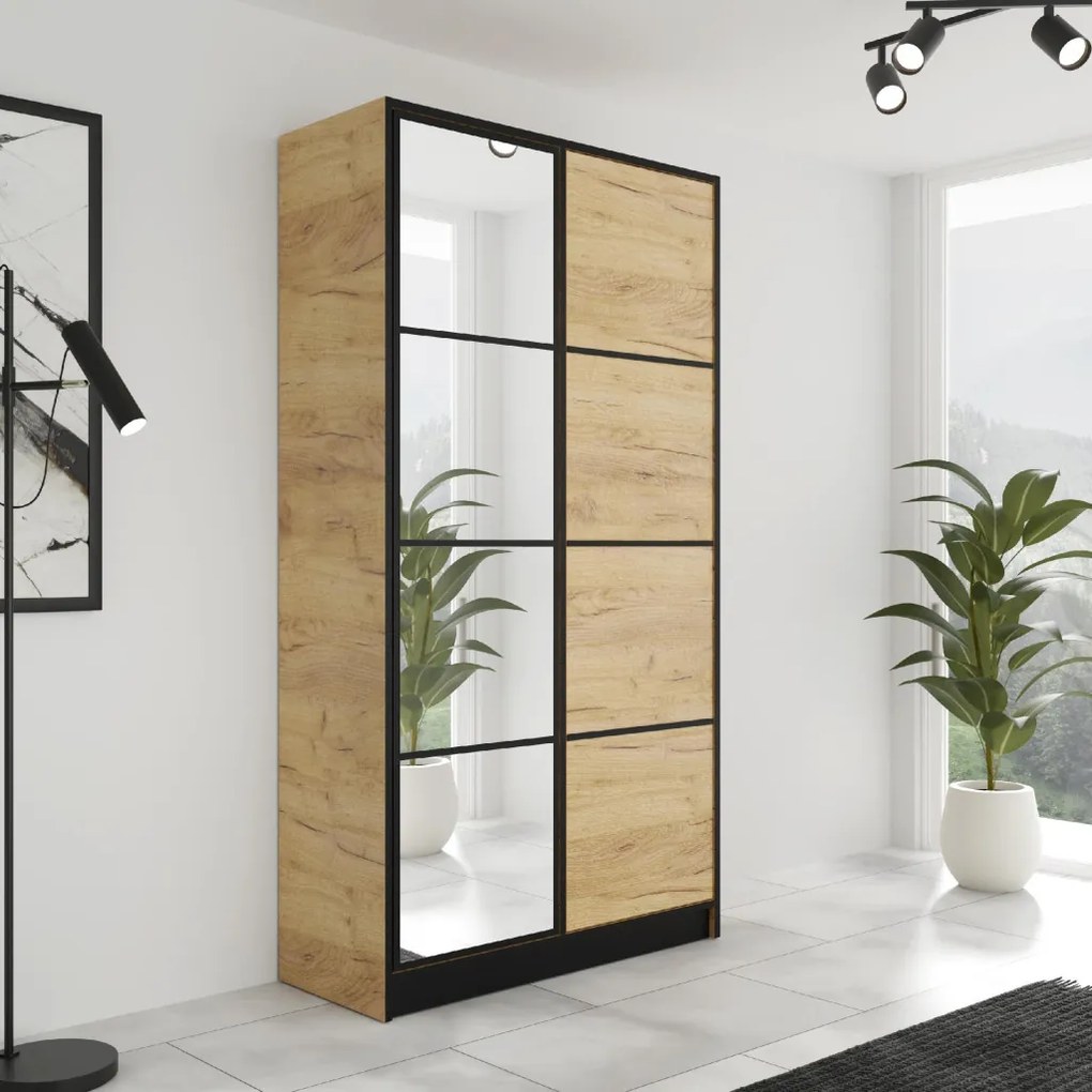 Eden 2D Gardróbszekrény 104,8cm, Arany Tölgy