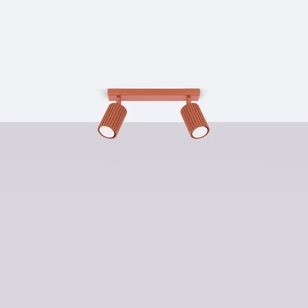 Sollux SL.1637 - Spotlámpa KARBON 2xGU10/10W/230V piros