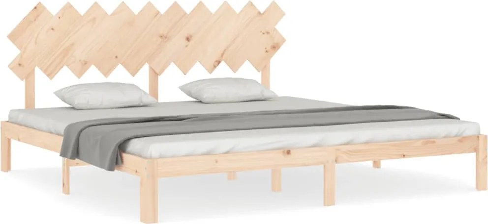 vidaXL tömör fenyőfa ágy matrac nélkül 200 x 200 cm