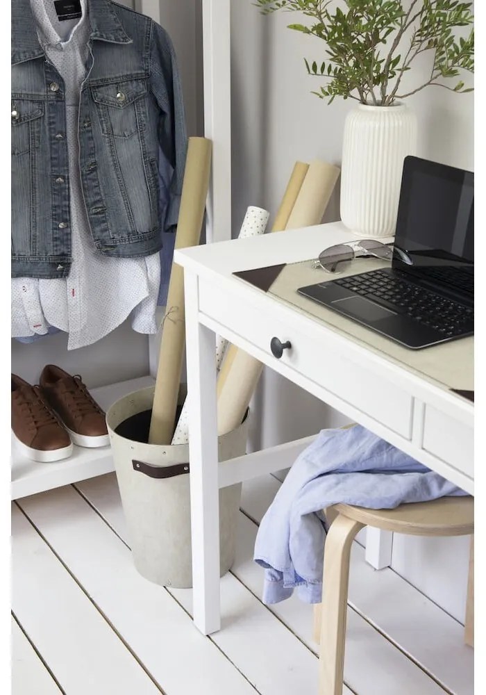 Krémszínű irodai szemetes Aries Canvas Paper Laminate – Bigso