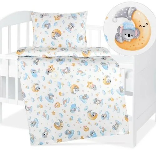 Bellatex Gyermek pamut ágynemő Agáta Koala, hold,90 x 135 cm, 45 x 60 cm