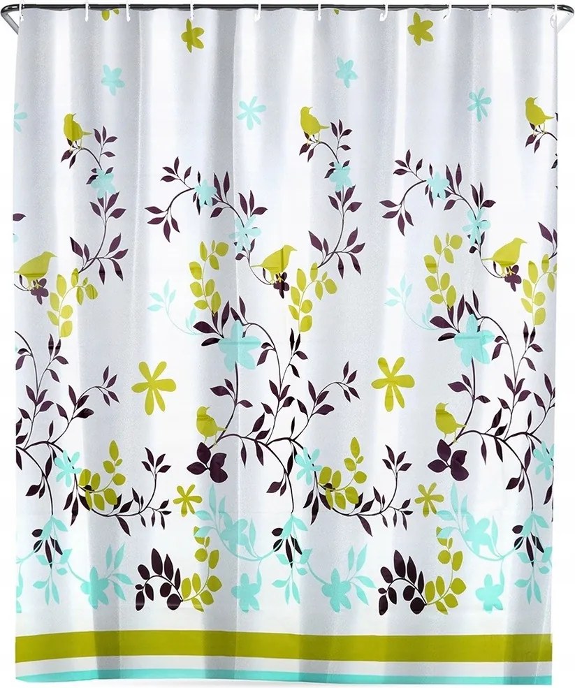 Zuhanyfüggöny Vízálló 180X180CM Fürdőszobai Akasztóval