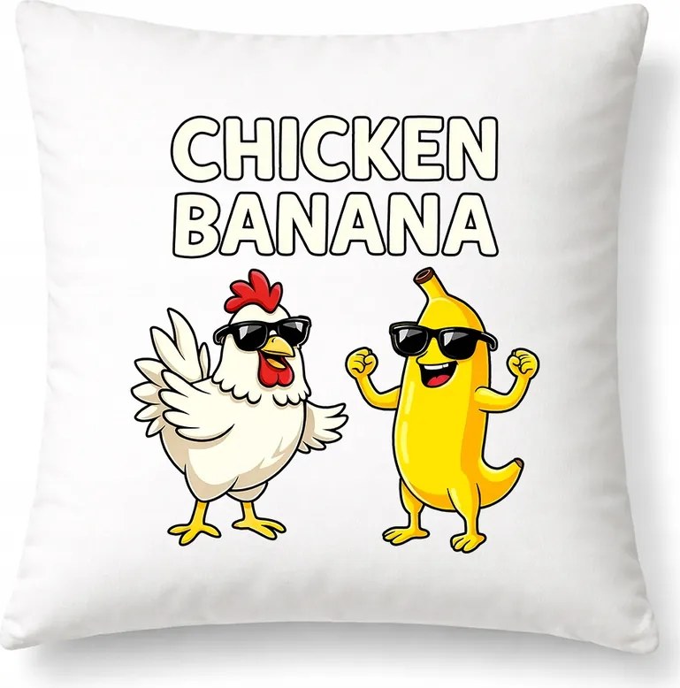 Chicken Banán Mem párna, fehér