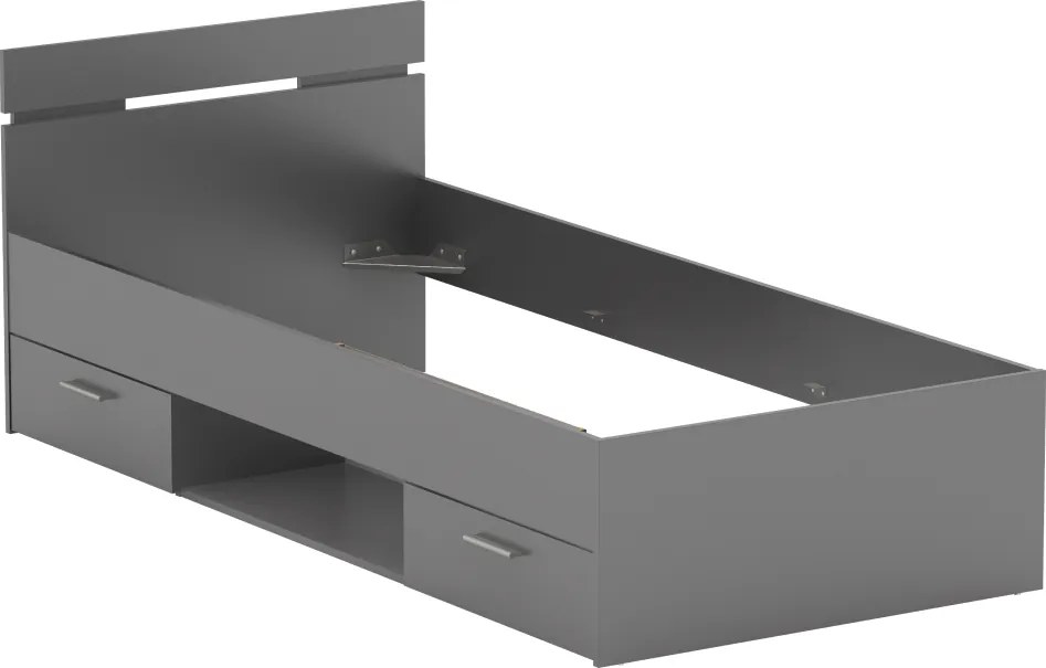 Ágykeret, 90x200, grafit, MICHIGAN NEW