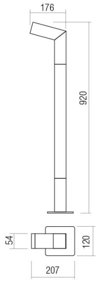 Redo 90512 - LED Kültéri lámpa WOODY LED/10W/230V IP54 antracit