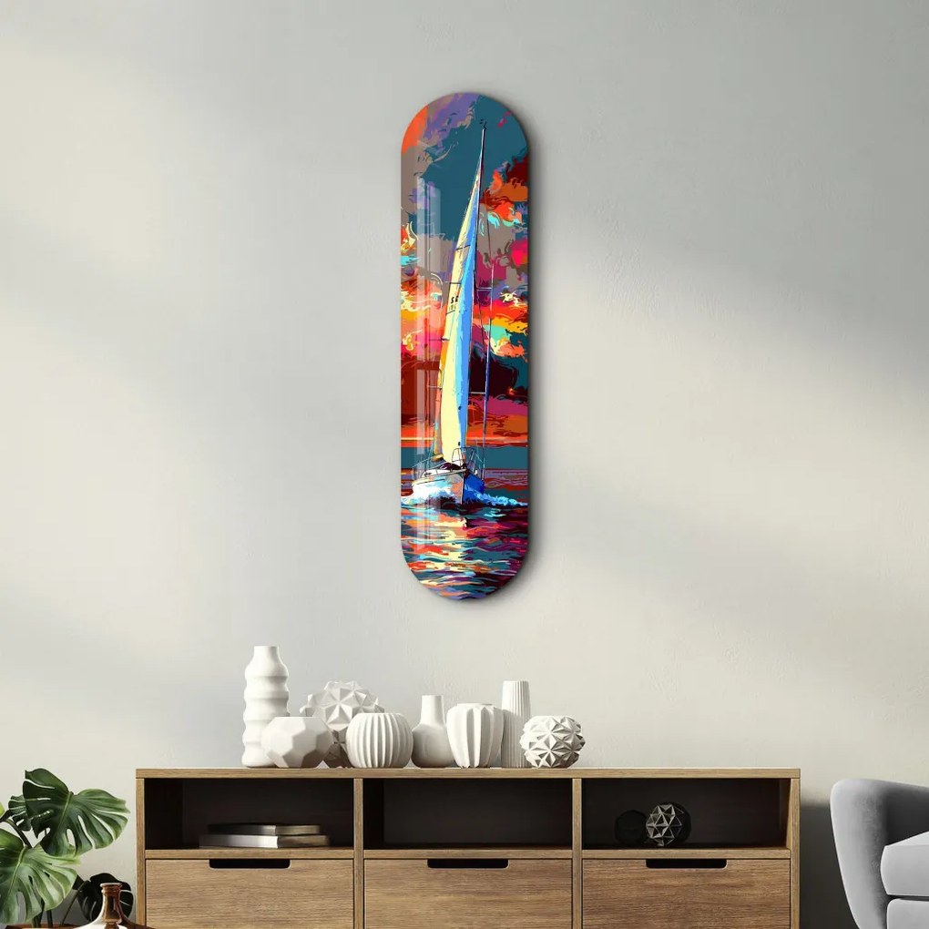 Sailing üvegkép, 20×80 cm