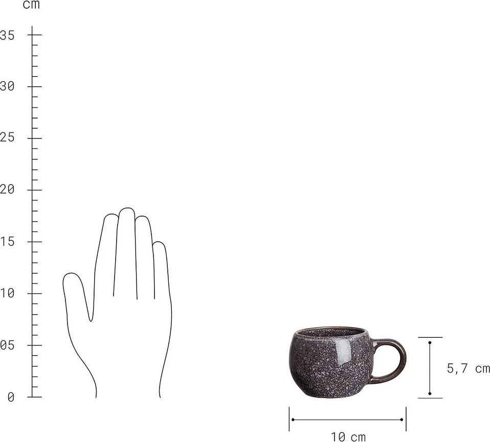 COTTAGE espresso csésze, sötétkék 180ml