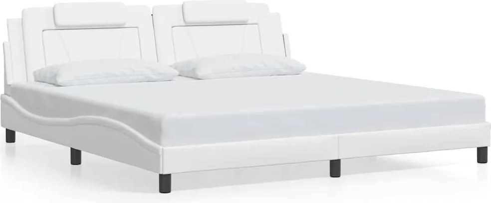 vidaXL fehér műbőr ágykeret Viana matrac nélkül 200x200 cm