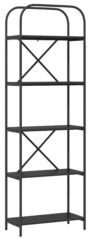 Könyvespolc Musta tammi 60 x 30 x 183 cm Faanyag