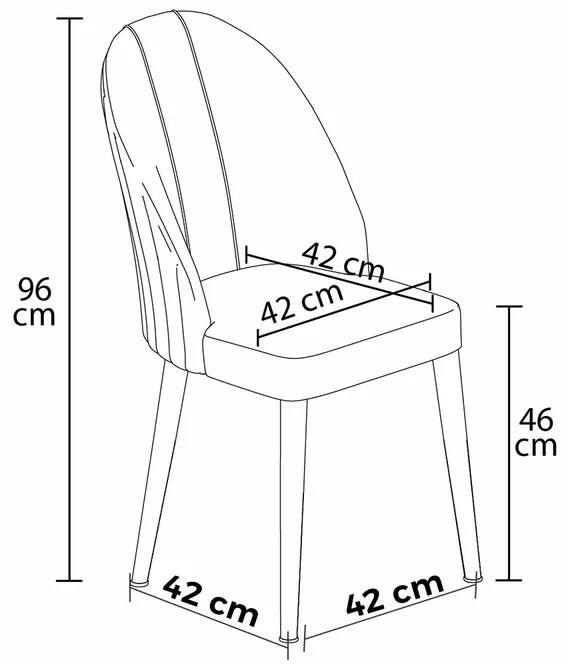 Mara Grey étkezőszék szett, 2 db