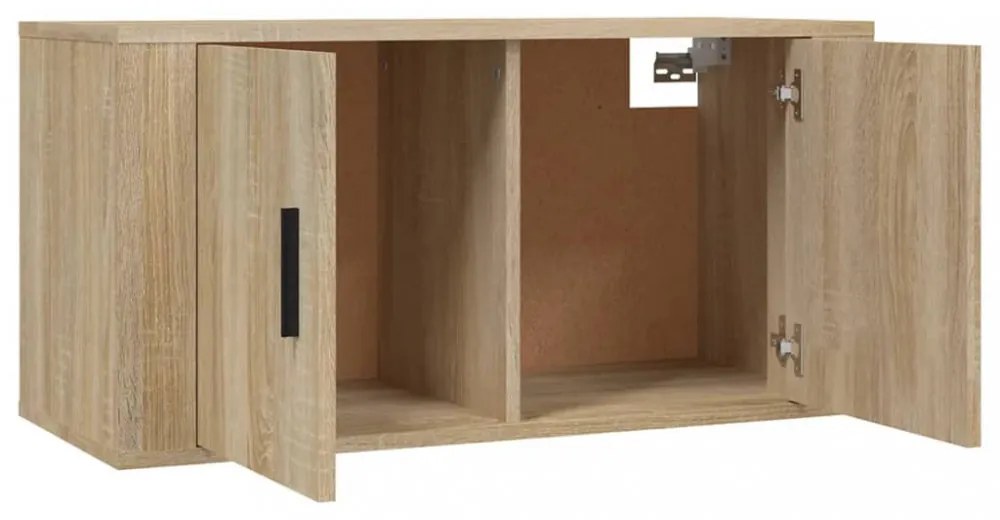 2 db sonoma tölgy színű fali TV-szekrény 80 x 34,5 x 40 cm