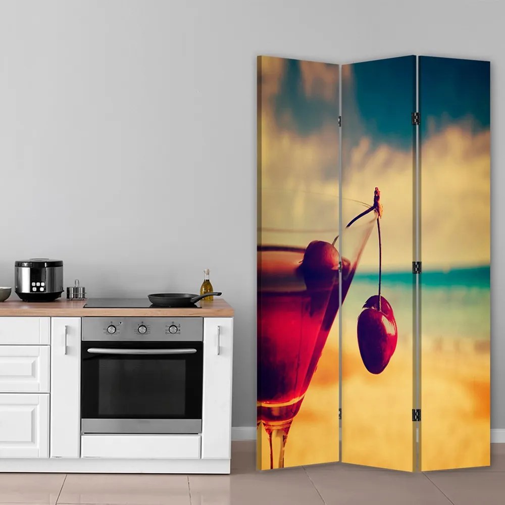 Gario Paraván Cherry drink Méret: 145 x 170 cm, Kivitelezés: Forgó paraván 360°