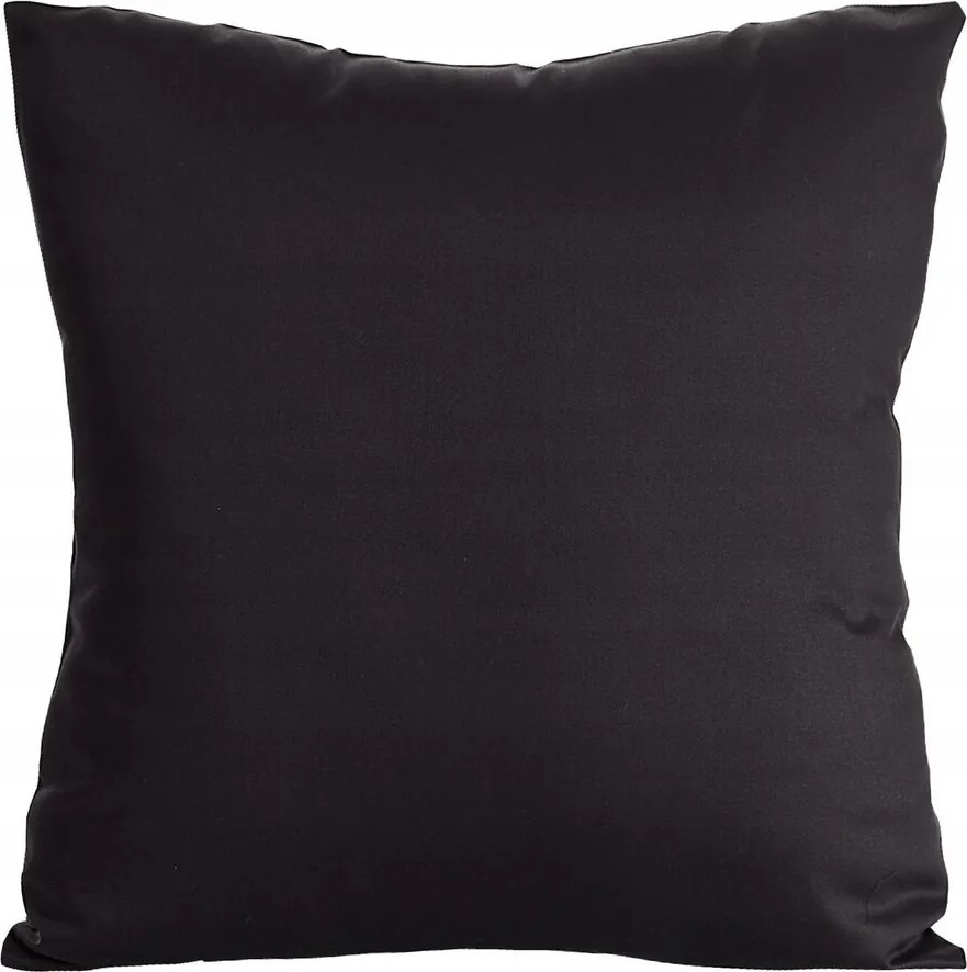 Párnahuzat 40X40 fekete sima pamut-szatén