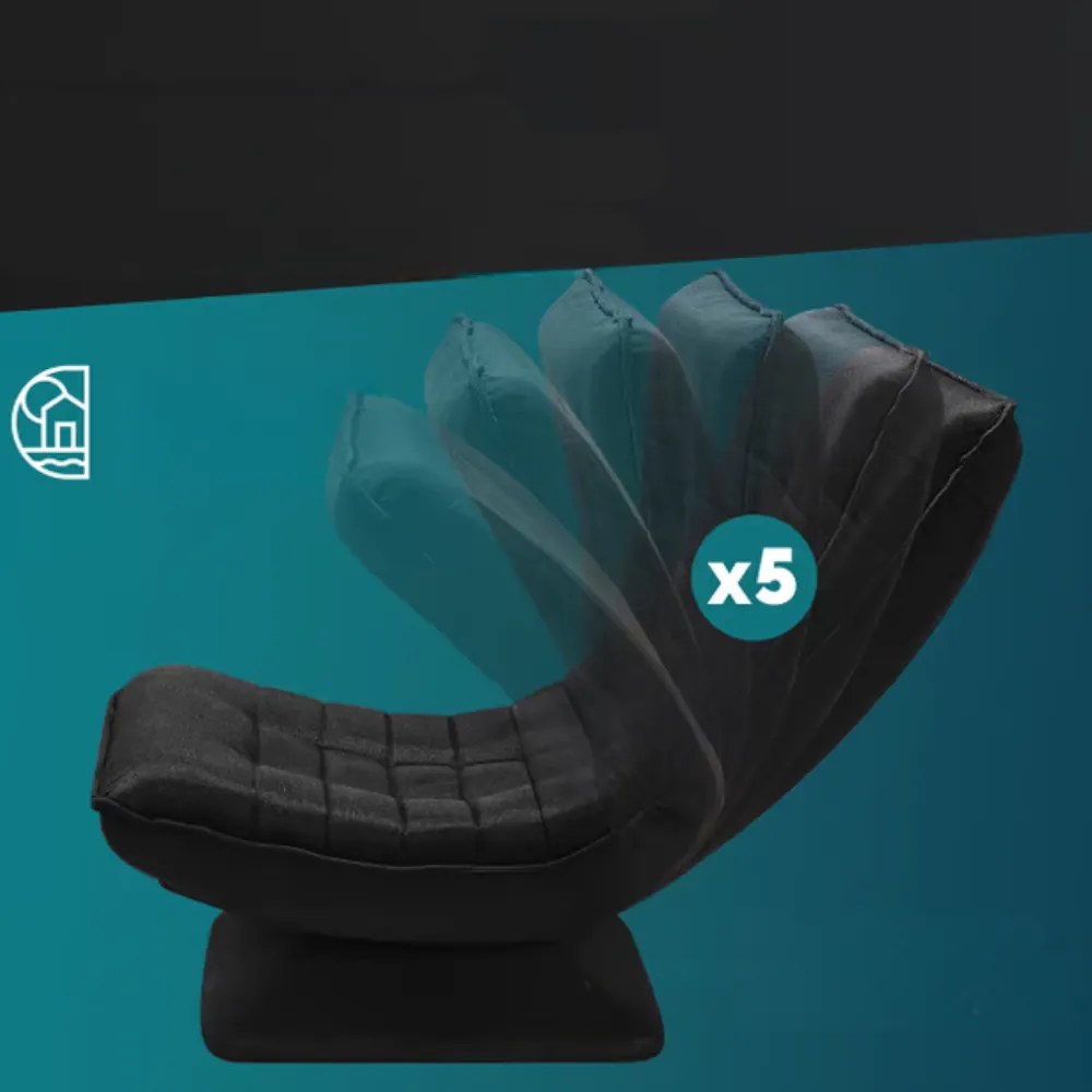 ABERDEEN napozó fotel 87×60×105cm, fekete Casaria