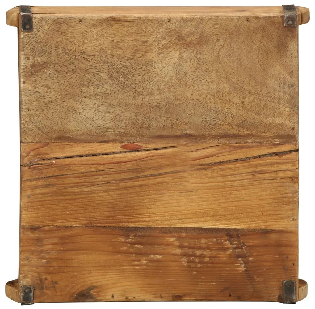 Tálca 31x29x10 cm Tömör Fa Újrahasznosított