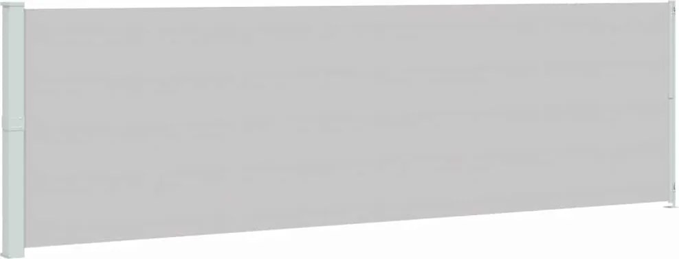 vidaXL szürke behúzható oldalsó terasznapellenző 180 x 600 cm