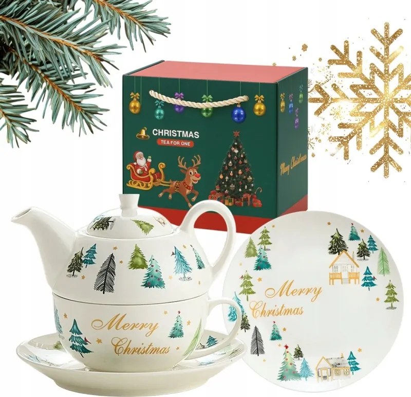 Karácsonyi Kancsó Szett csészével és tányérral díszdobozban KB27