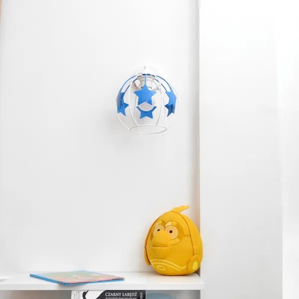 Gyermek fali lámpa STARS 1xE27/15W/230V kék/fehér