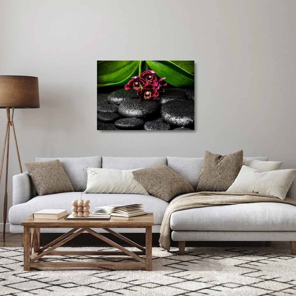 Üveg kép - Lávakövek (70x50 cm)