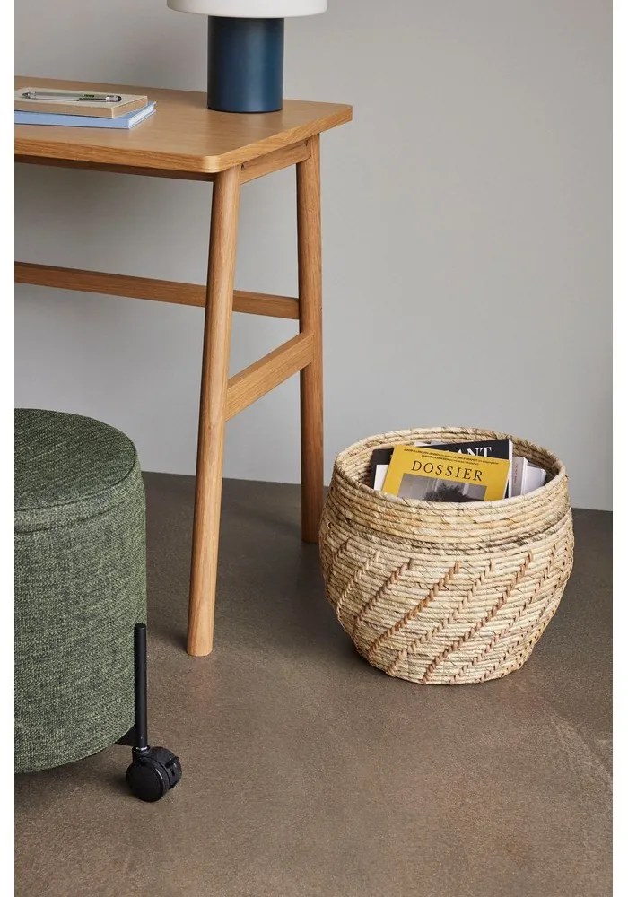 Íróasztal tölgyfa dekorral 50x120 cm Acorn – Hübsch