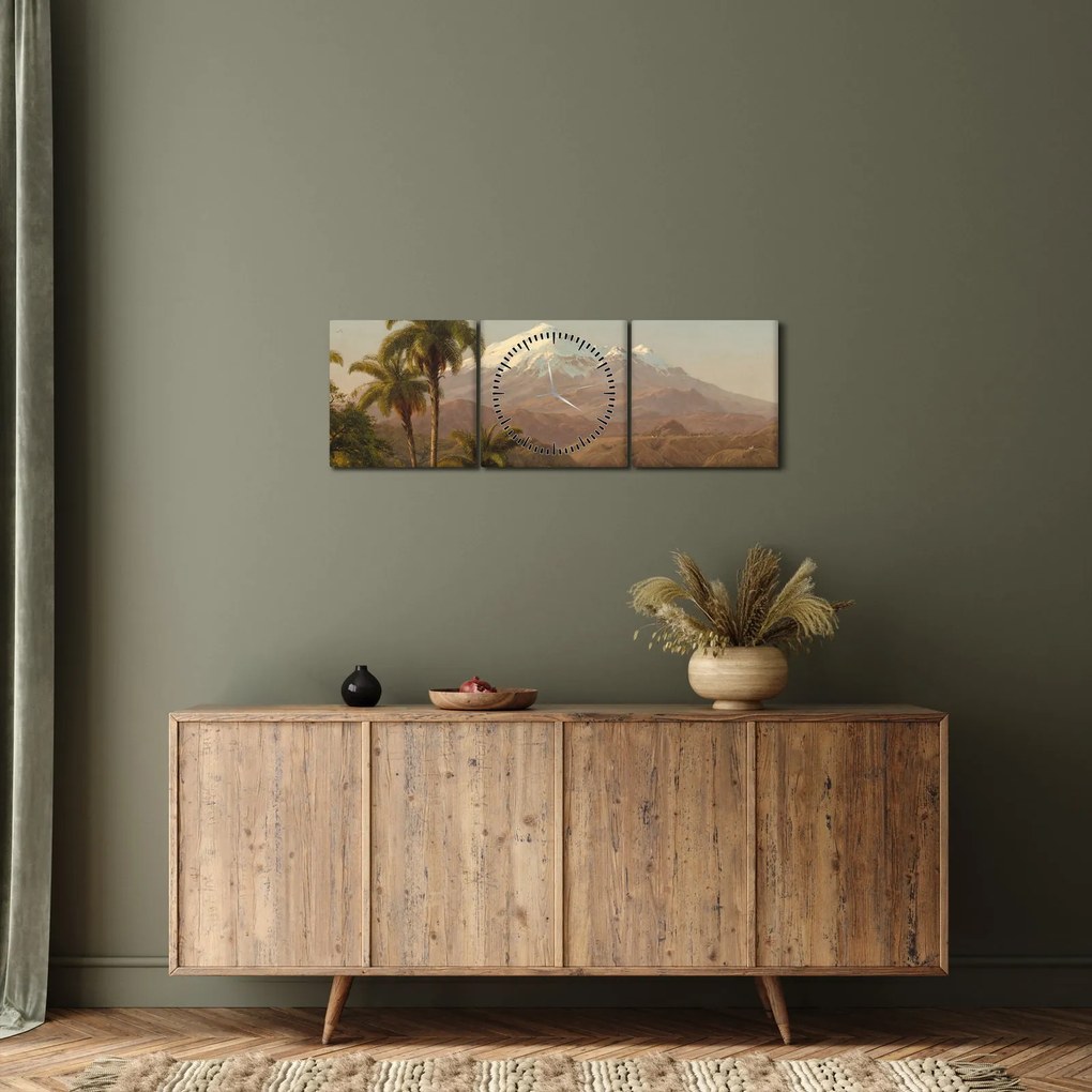 Kép - Frederic Edwin Church, Tamaca Palms, reprodukciók (órával) (90x30 cm)