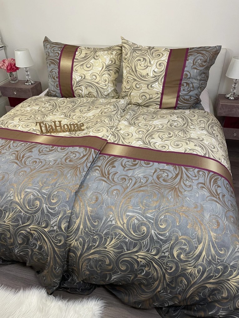 Charlotte TiaHome pamut lepedők - 2x Párna 90x70cm, 1x Paplan 200x220cm