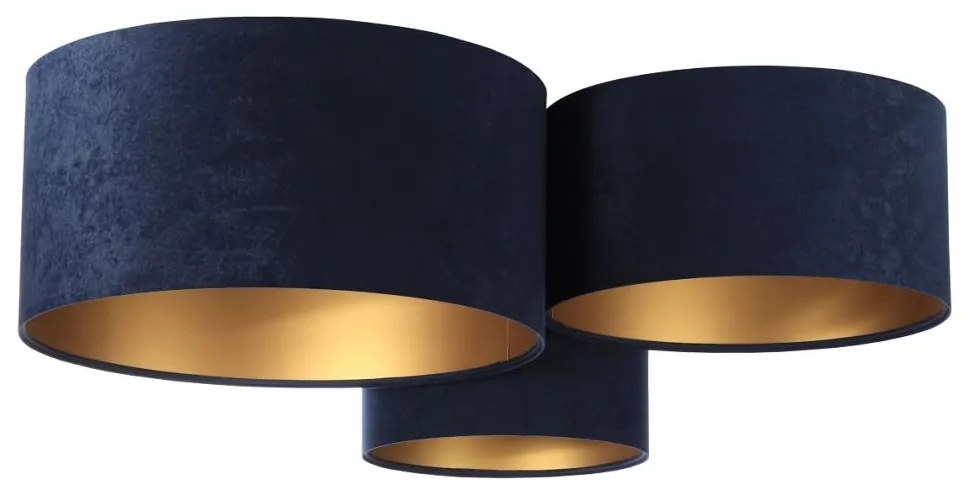 Mennyezeti lámpa SPACE 3xE27/60W/230V kék/arany